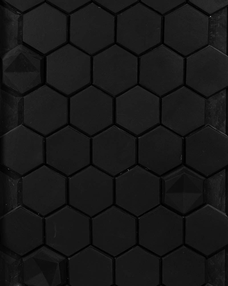 Black Geostone Flat Decorative Stone | Murano Stone