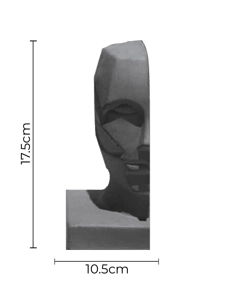 Half-Face Bust Statue